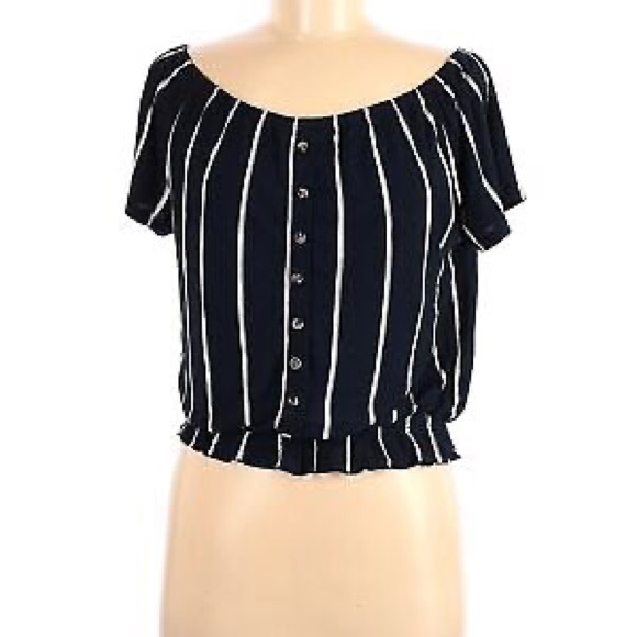 H&M Tops - H&M Women Blue Short Sleeve Top L